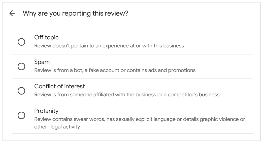 Remove spam review
